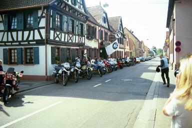 [Photo of the bikes outside the hotel]