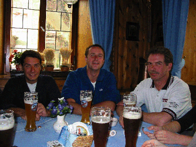 [Some of the Italian contingent enjoying the beer]